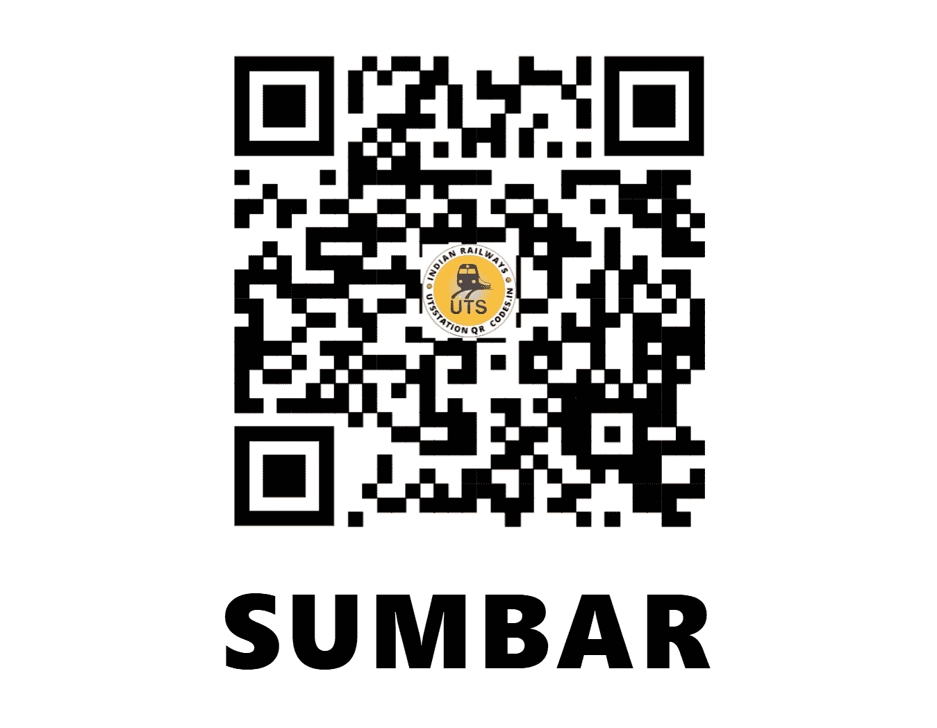 UTS QR Code for SUMBAR - SMBR (NR - JAMMU AND KASHMIR)